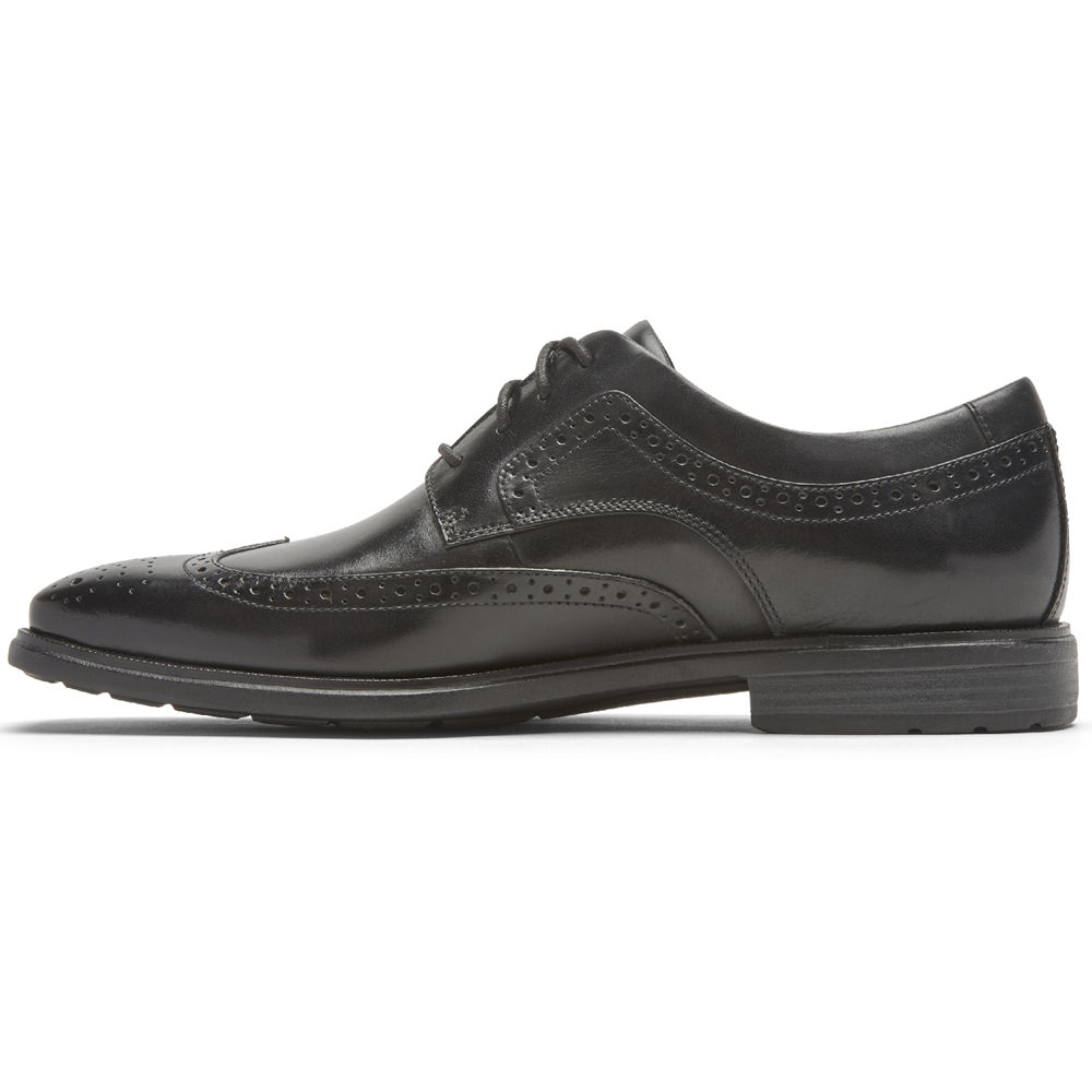 Rockport Mens Dress Shoes Black - Dres Sports Business 2 Wingtip - UK 013-LWGYXV